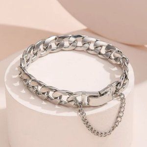 In excellent condition Stainless Steel Adjustable Cuban Bracelet